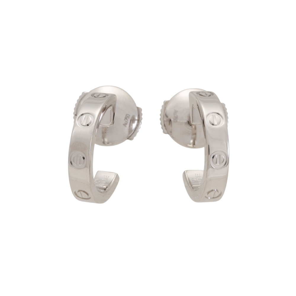 Cartier Love Hoop Sm Earrings 18K White Gold B8028900