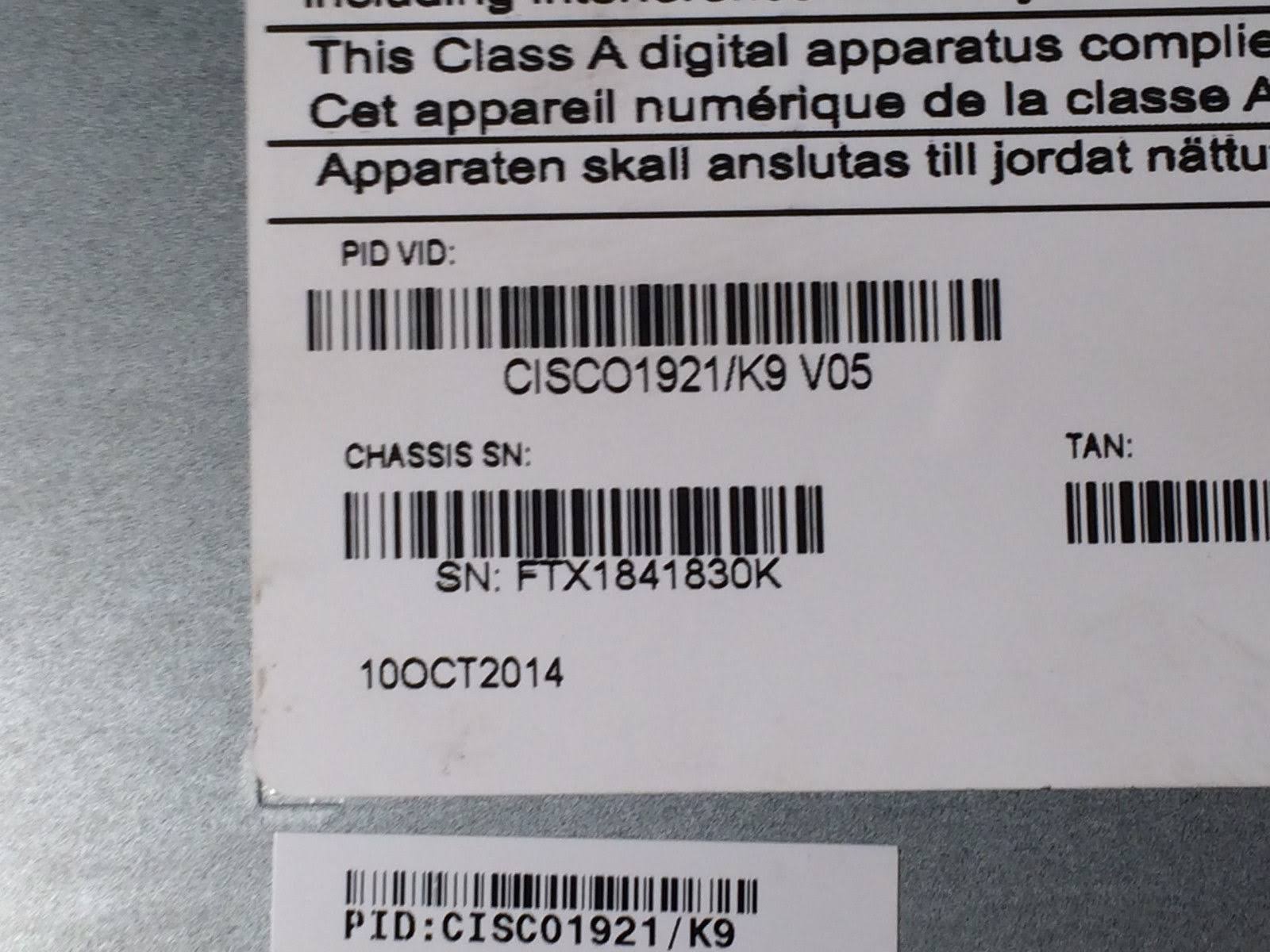 Cisco CISCO1921/K9 Router