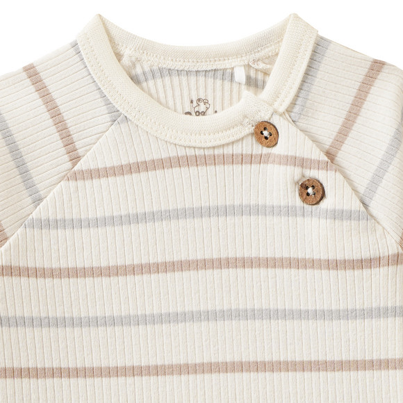 Topomini Pure Collection Baby Langarmbody mit Rippstruktur