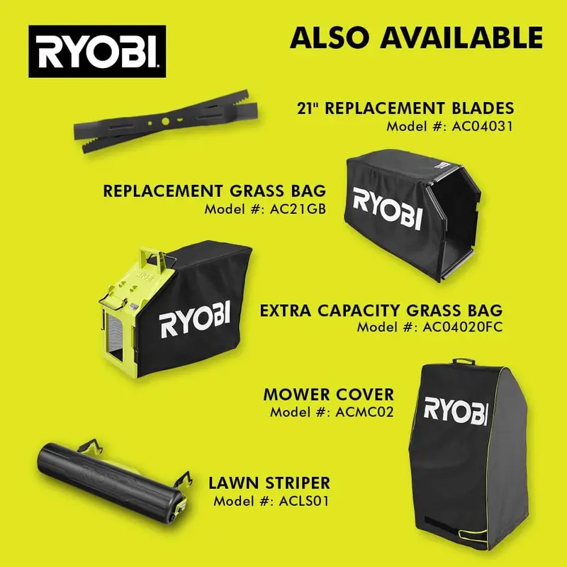 Ryobi 40V HP Brushless 21-Inch All-Wheel Drive Self-Propelled Lawn Mower – Whisper Series with Dual 6.0Ah Batteries & Charger