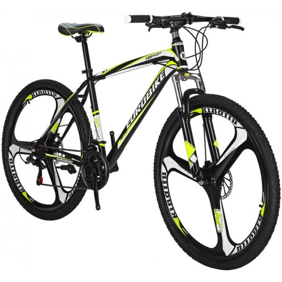 X1 Mountain Bike 17 Inch Steel Frame 21 Speed 27.5 Inch K Wheel Mountain Bicycle Blackyellow