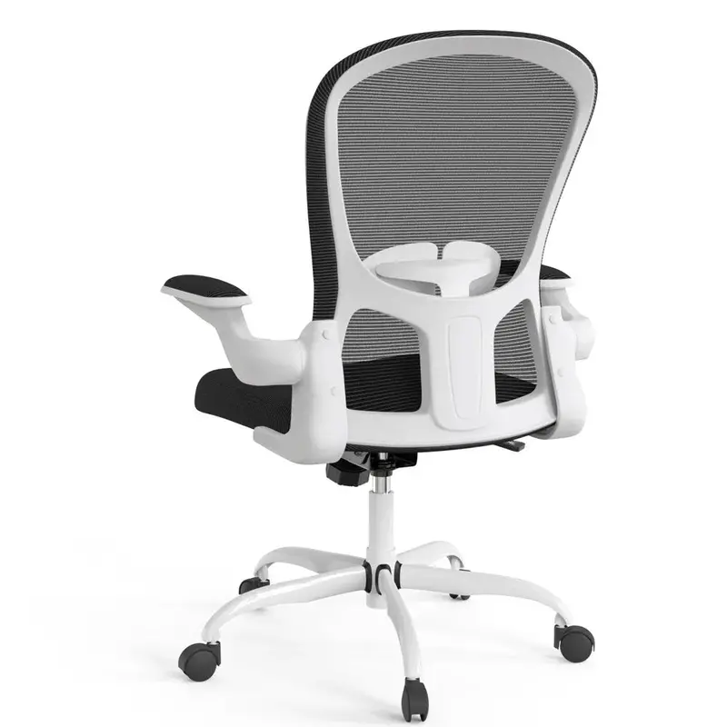 Silybon Adjustable Home Office Chair – Flip-Up Armrests, Breathable Mesh Back, Height-Adjustable Seat