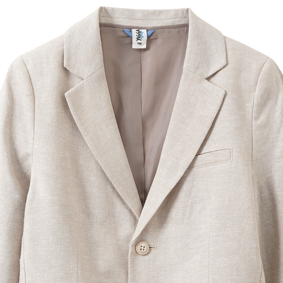 Yigga Jungen Leinen-Anzugblazer mit Reverskragen