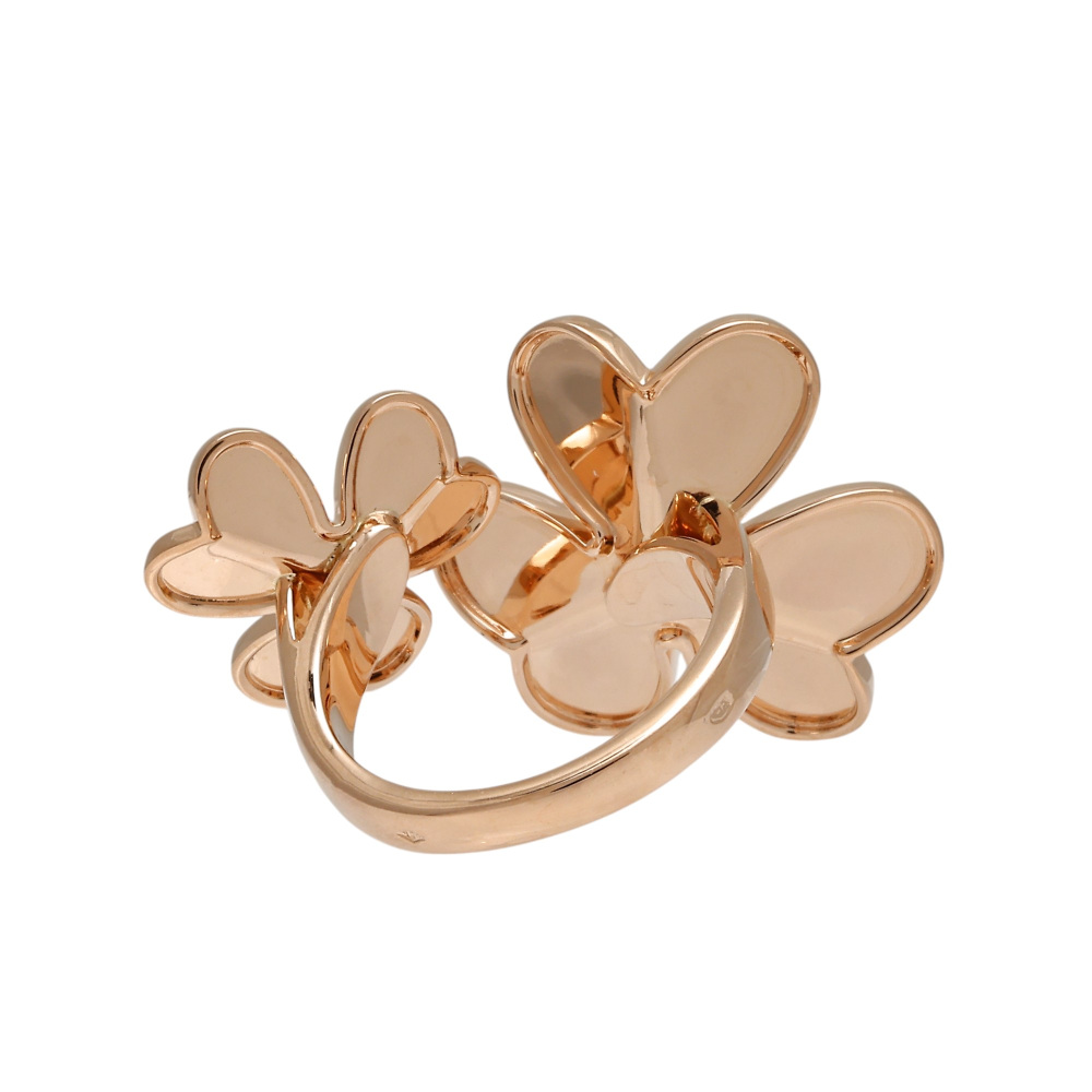 Van Cleef & Arpels Frivole Ring 18K Rose Gold Diamond VCARPFBL00