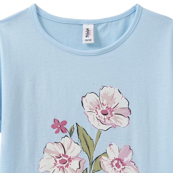 Yigga Mädchen T-Shirt mit Blumen-Print