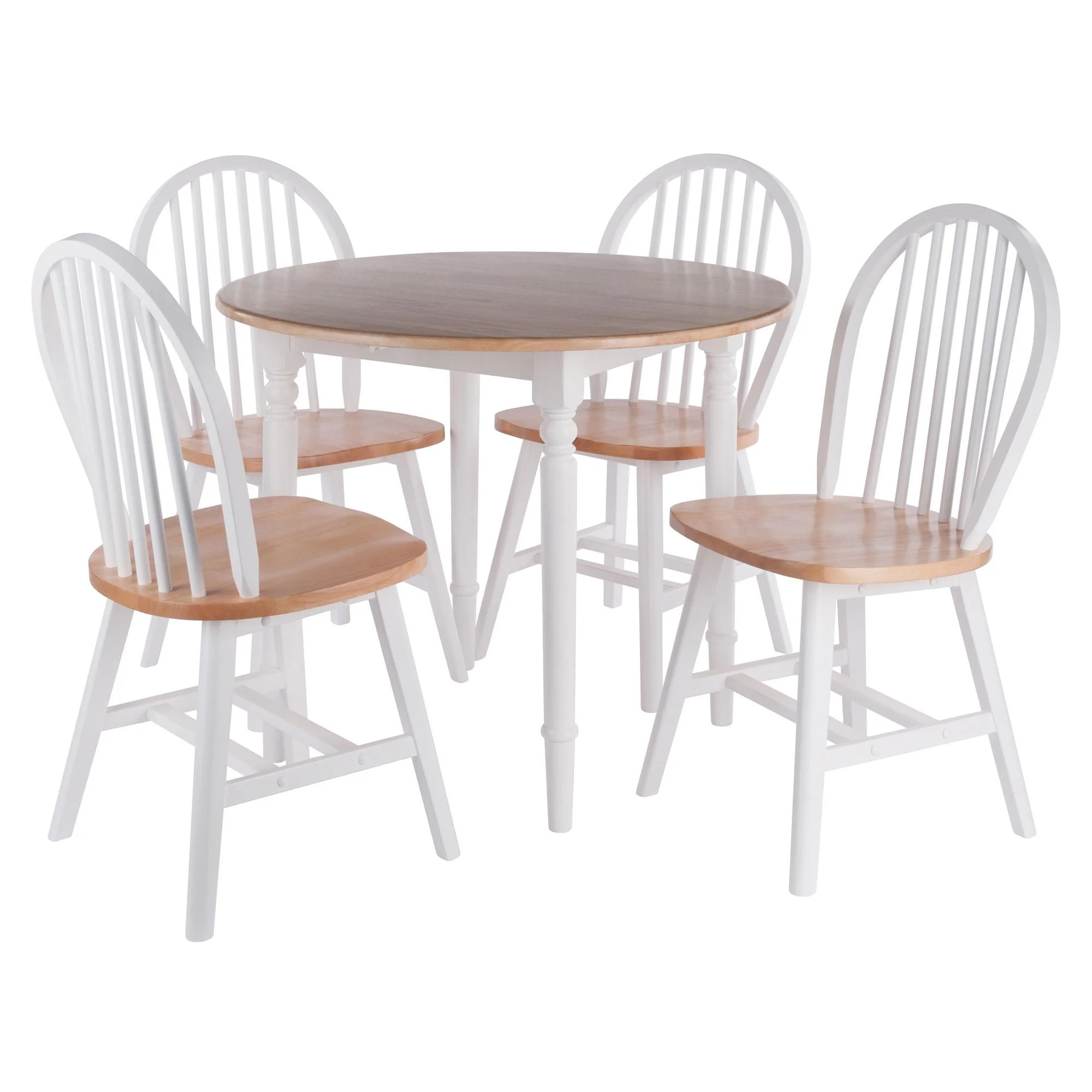 Contemporary Home Living Drop Leaf Dining Table with Chairs - 36