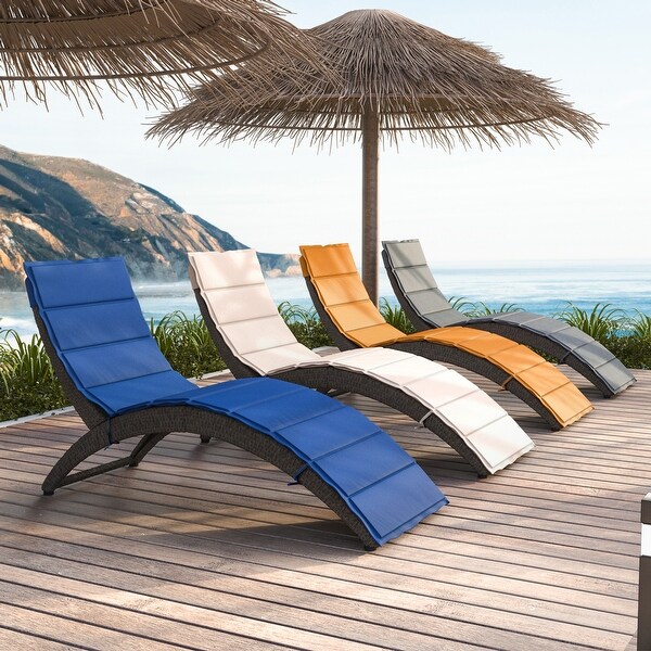 Sion Contemporary Wicker Curved Outdoor Lounger by MandL Co.