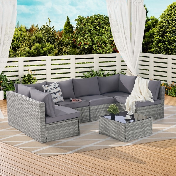 Rattan Furniture Conversation Sofa Set
