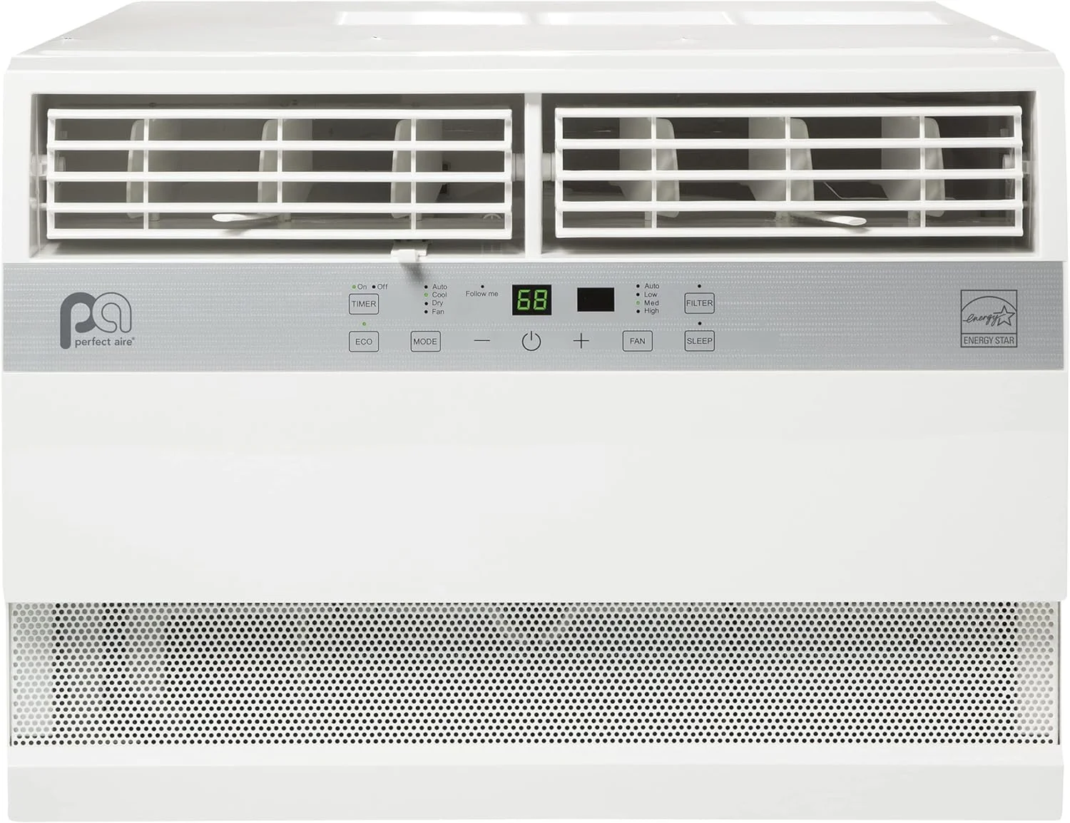 BTU 115-Volt Flat Panel Window Air Conditioner, Full-Function , Installation Kit,  Sq. Ft.