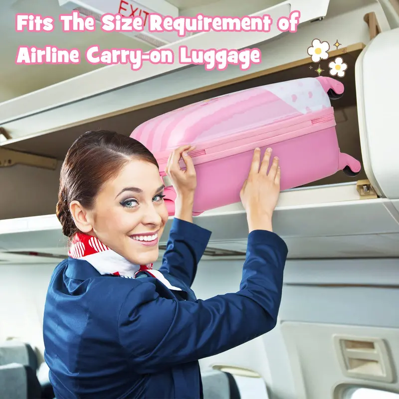 Two-Piece Kids’ Luggage Set: 12″ and 16″ Lightweight Spinner Suitcases