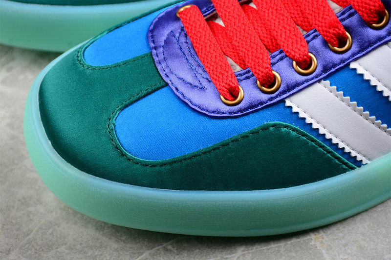 Adidas X Gucci Gazelle Shoes Blue/Cloud White/Green/Red 103660