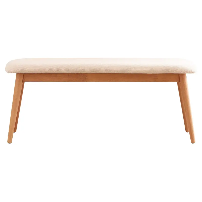 Weston Home Chelsea Upholstered Bench, Beige