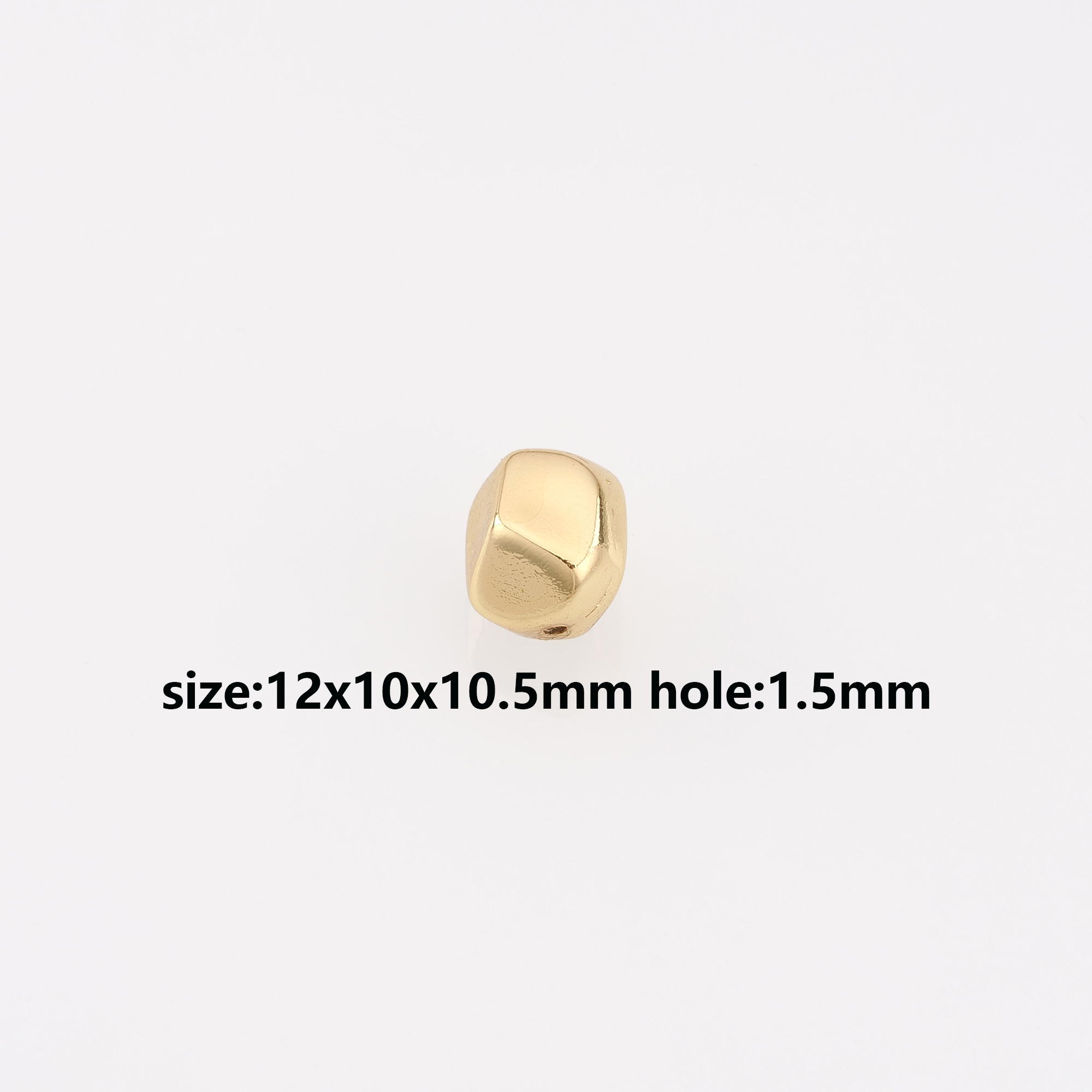 18K Gold Filled Geometric Spacer Beads,Geometric Bead for Bracelet Jewelry Necklace Making Supply