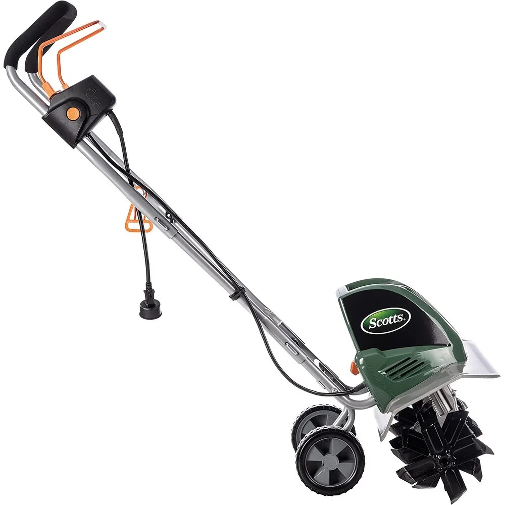 2026 Scotts Outdoor Power Tools 14 Amp 20-Inch Electric Garden Tiller Cultivator, Adjustable Tines, Green