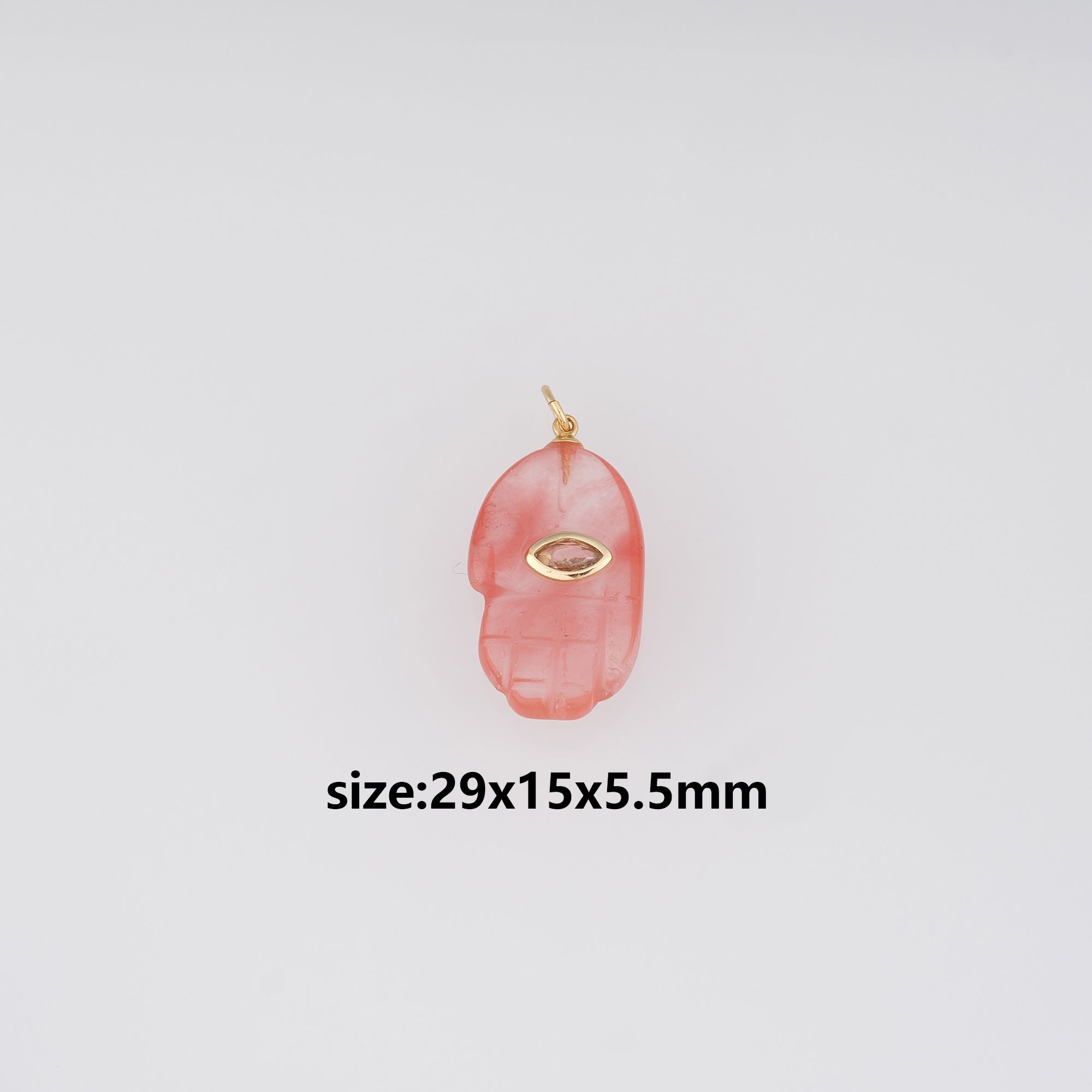 18K Gold Filled Hamsa Pendant,Natural Stone Earrings Necklace for DIY Jewelry Making Supply