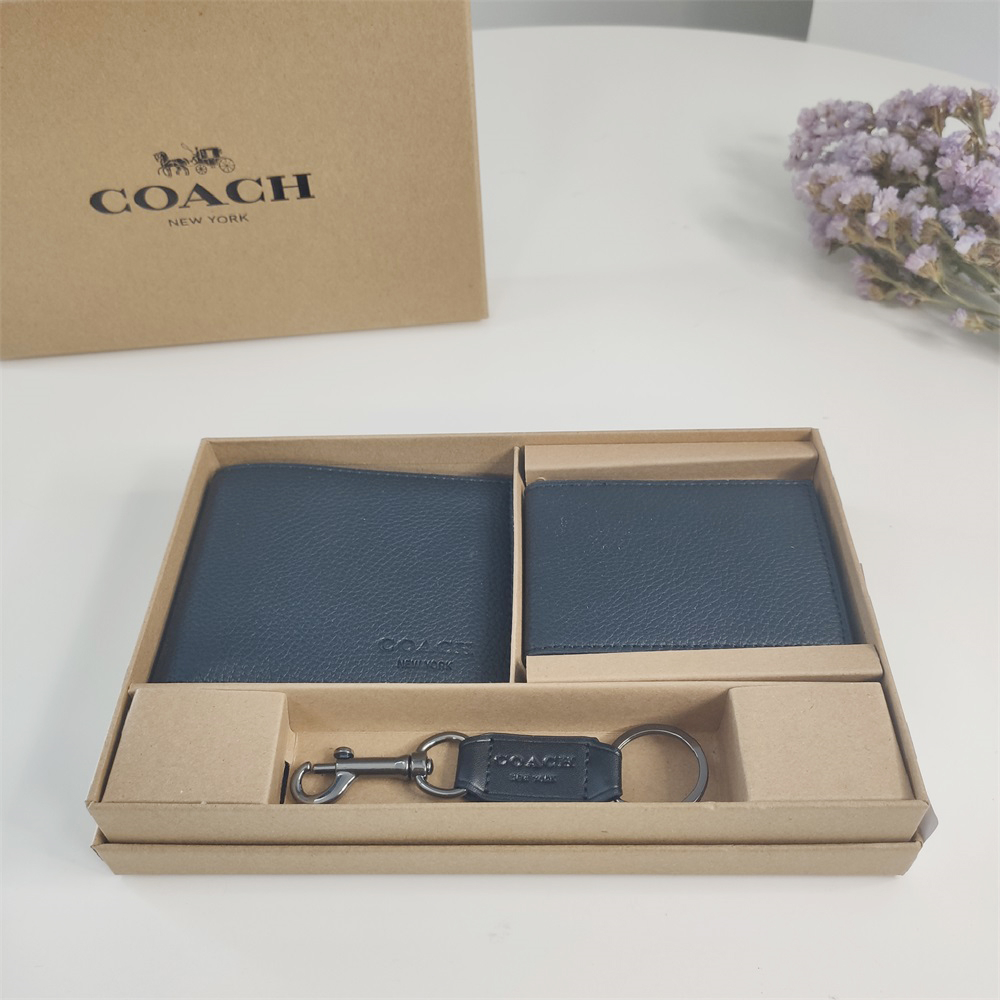 Coach 3 In 1 Wallet Men Folding Wallet Purse - cnluxepick