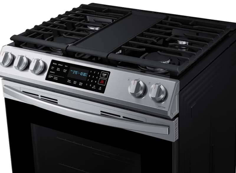 Samsung ADA 6 Cu. Ft. Fingerprint Resistant Stainless Steel Slide-In Gas Range With Convection and Wi-Fi