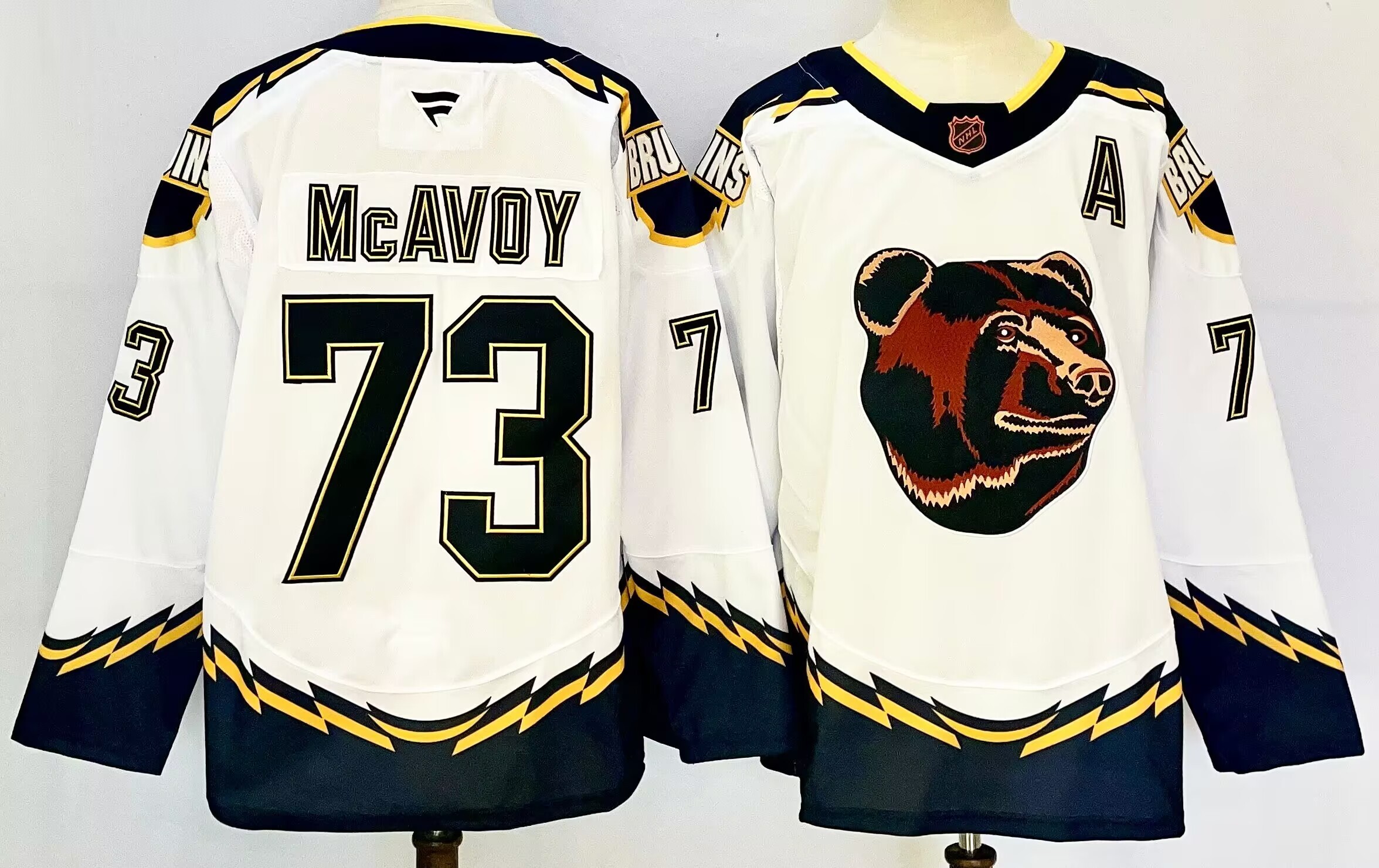 Men's Boston Bruins Charlie Mcavoy #73 Fanatics White Player Game Jersey