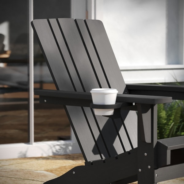 AllWeather Rocking Adirondack Chair with Swiveling Cupholder