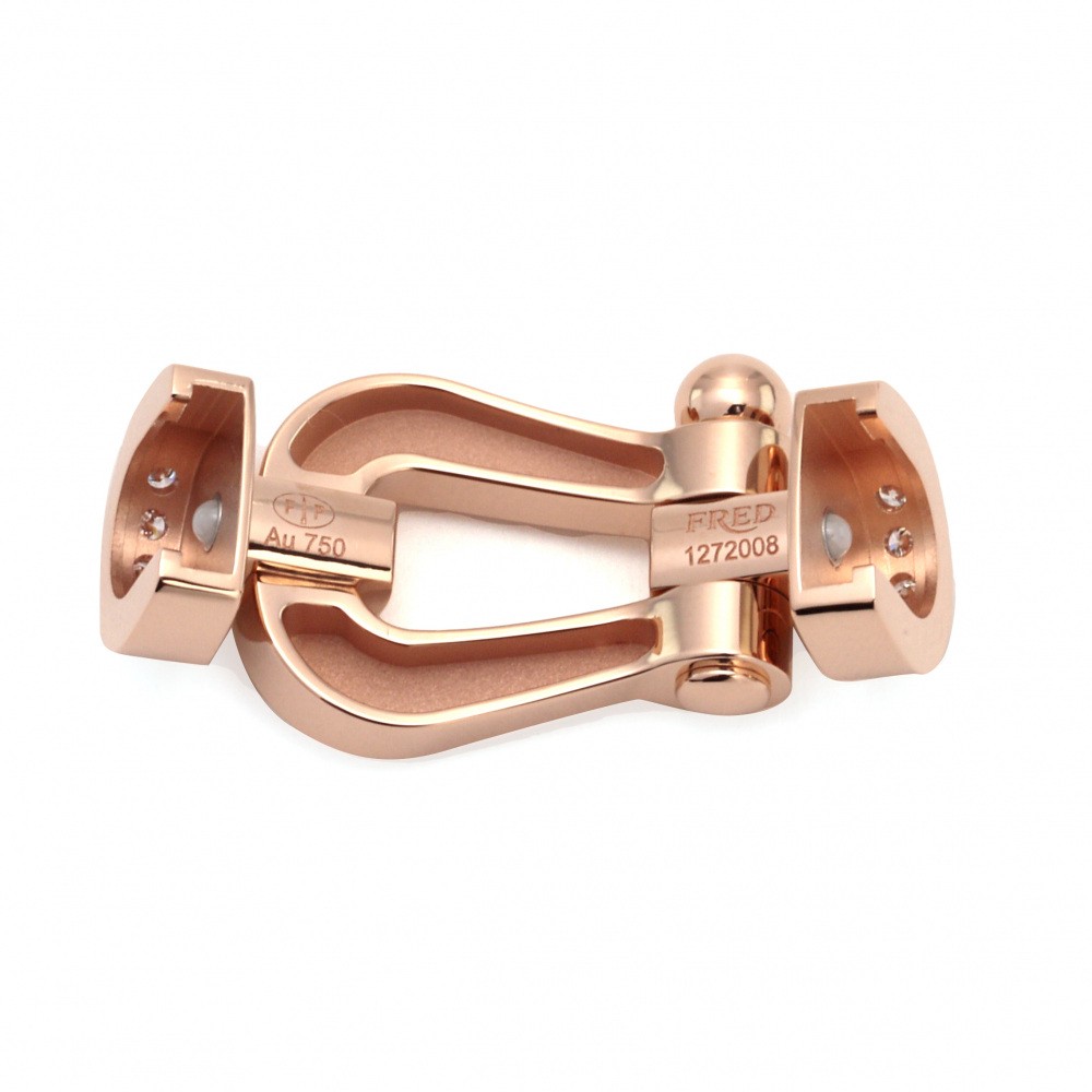 FRED Force 10 Lm Half Pave Accessory 18K Rose Gold Diamond 0B0030