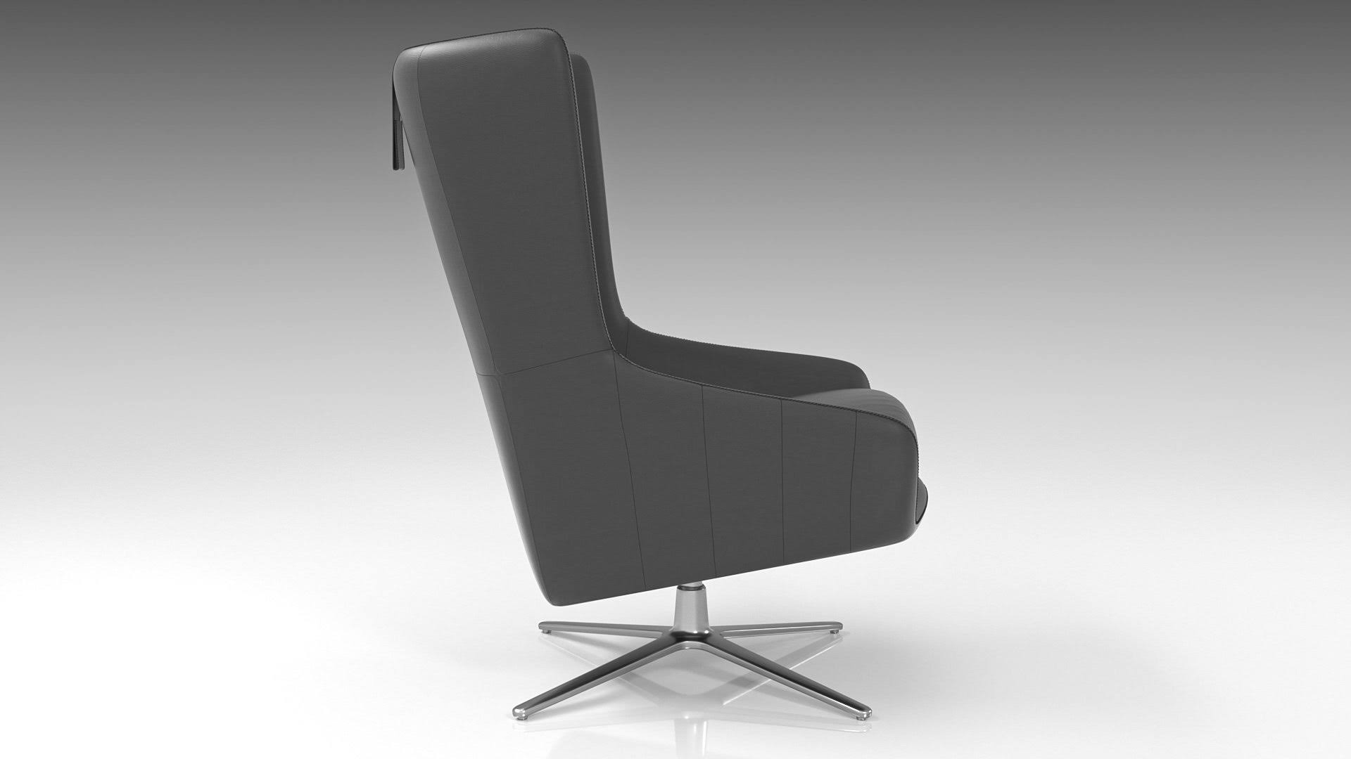 Jacob Accent Chair Light Gray | Eco Leather