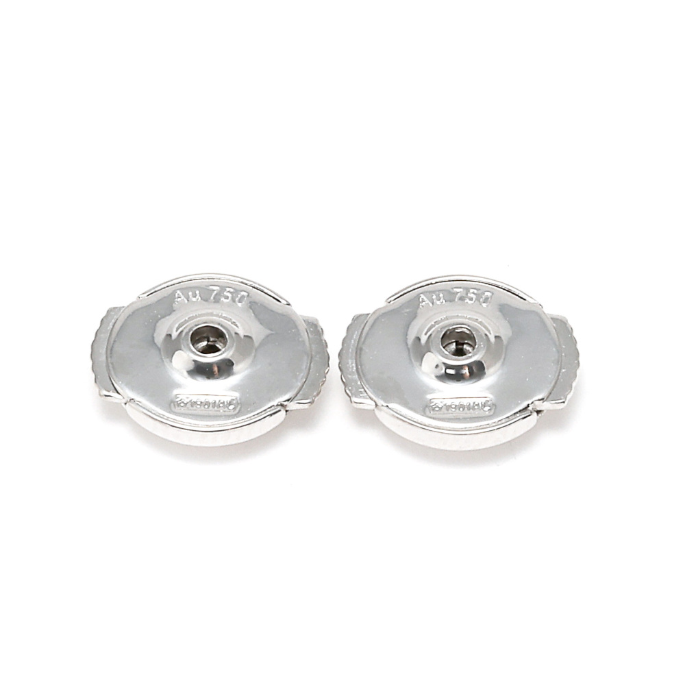 Van Cleef & Arpels Sweet Alhambra Earrings 18K White Gold Mother of Pearl VCARG12000