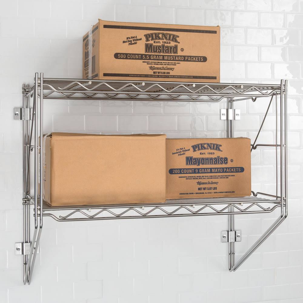Metro Erecta 12WS12C 12x22 x 24x22 Chrome Shelf Wall Kit
