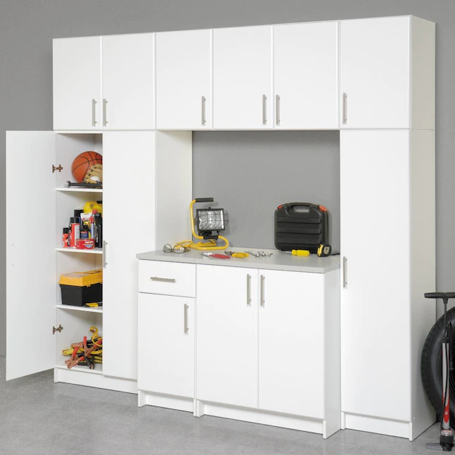 32 in. Wood Laminate Cabinet in White
