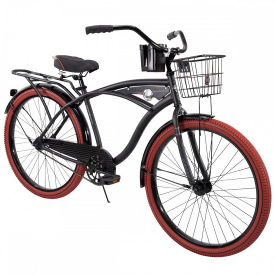 26″ Nel Lusso Men’s Cruiser Bike, Black