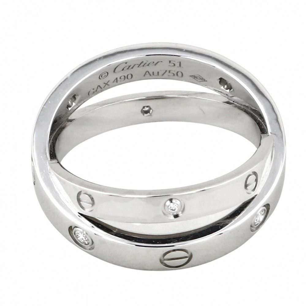 Cartier Be Love Ring 18K White Gold Diamond