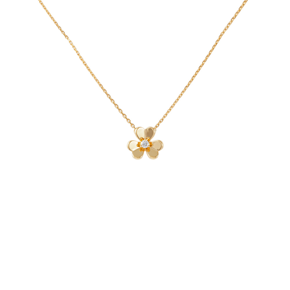 Van Cleef & Arpels Frivole Necklace 18K Yellow Gold Diamond VCARP0J100