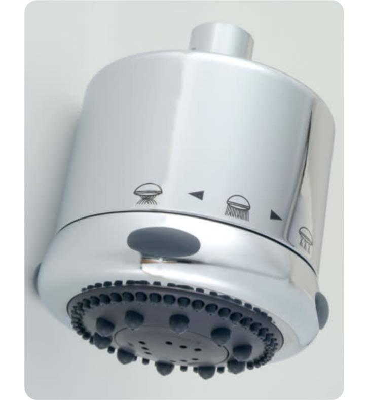 Jaclo Frescia 4x22 Wall/Ceiling Mount Multi-Function Light Grey Face Showerhead in Antique Brass, Flow Rate: 1.5 GMP, SKU: S139-