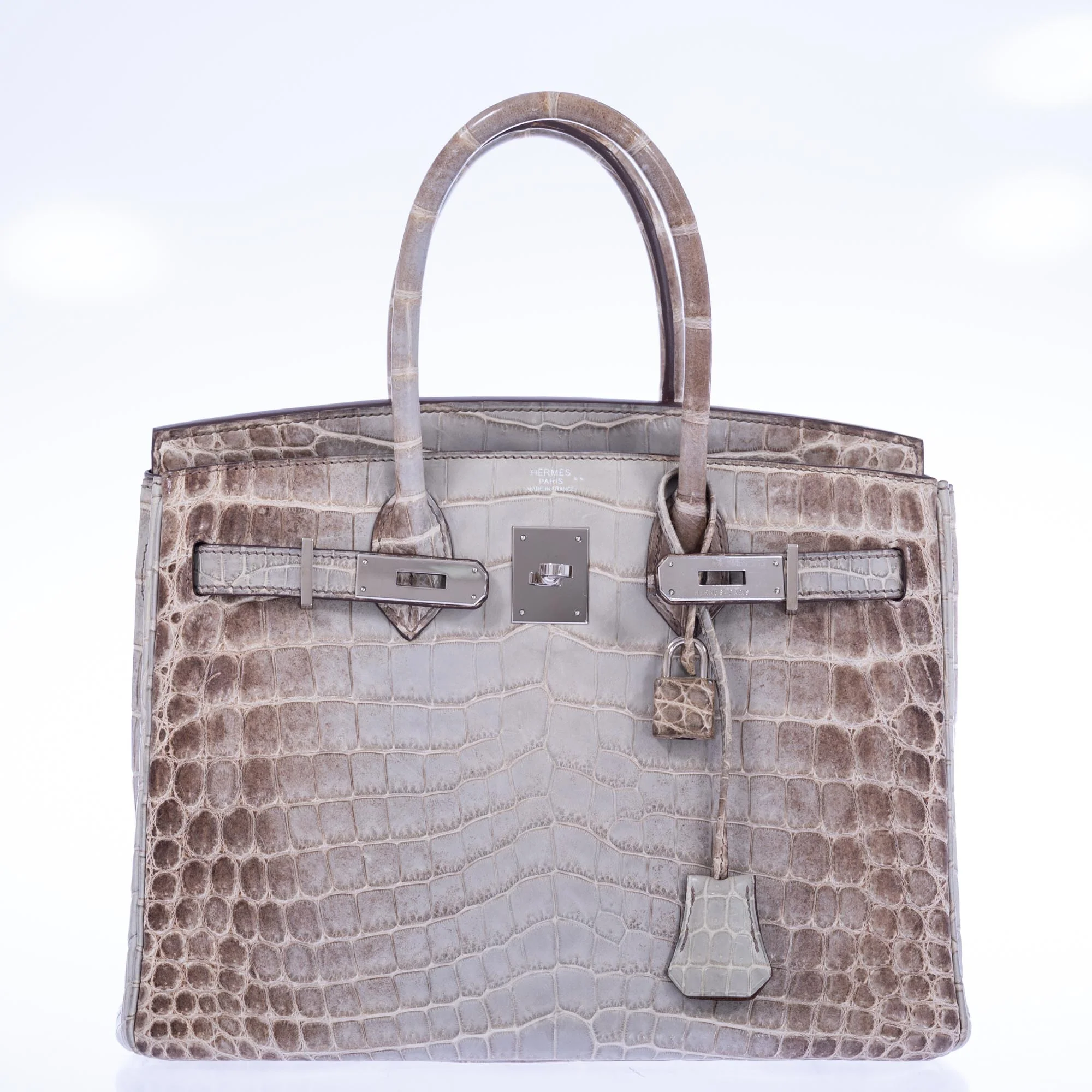 Hermès Birkin 30 Gris Cendre Himalaya Matte Niloticus Crocodile Palladium Hardware