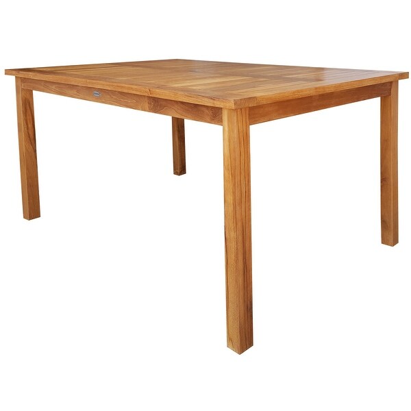 Chic Teak Maldives Rectangular Teak Wood Bistro Bar Table,63 x 35 inch (table only)