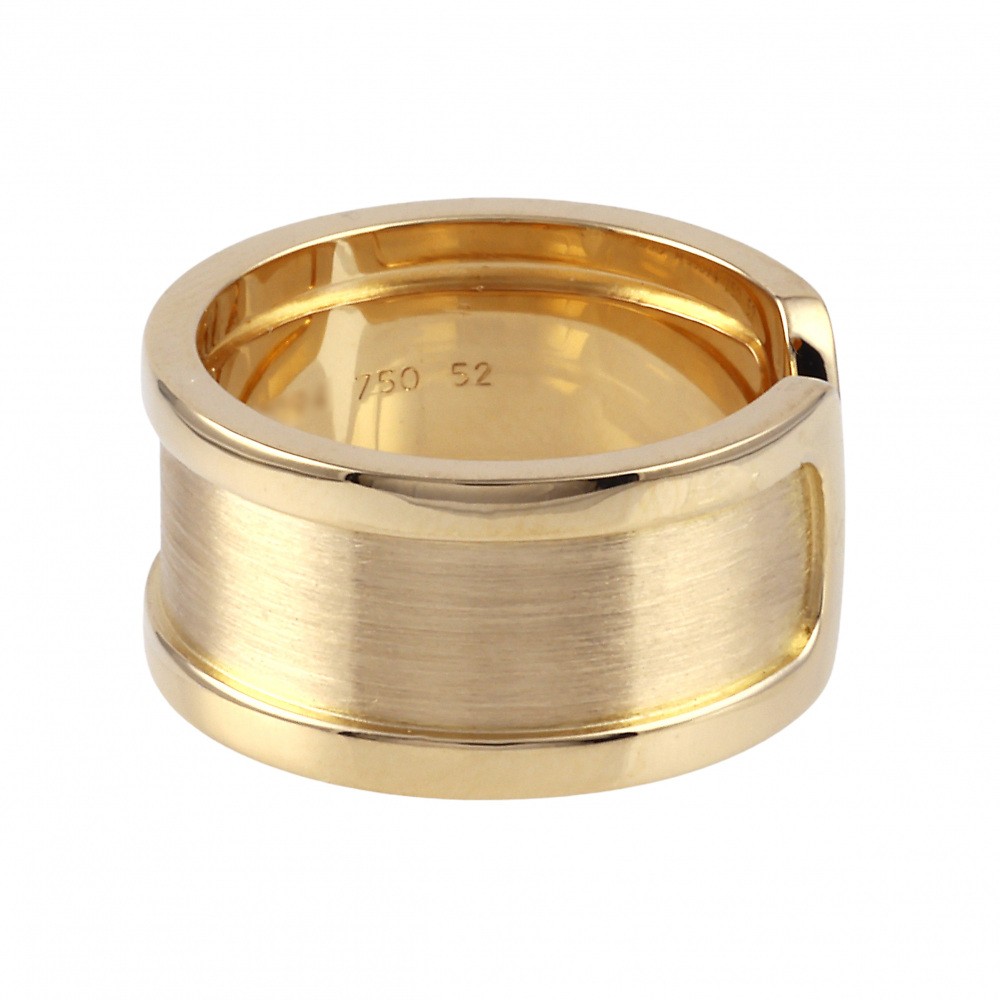 Cartier 2C Ring C Do Wide 18K Yellow Gold