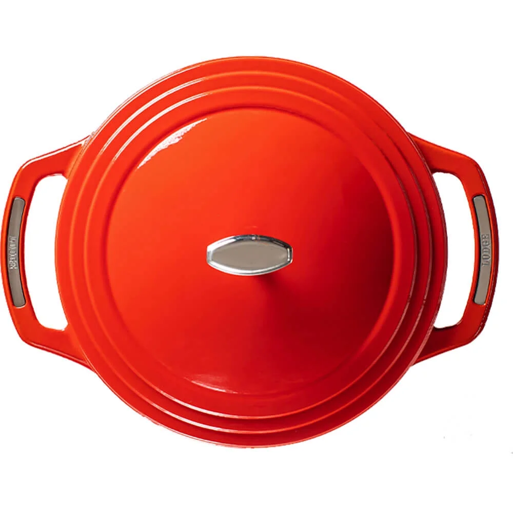Lodge U6ID400 6 Qt. Enameled Cast Iron Dutch Oven - Cherry On Top