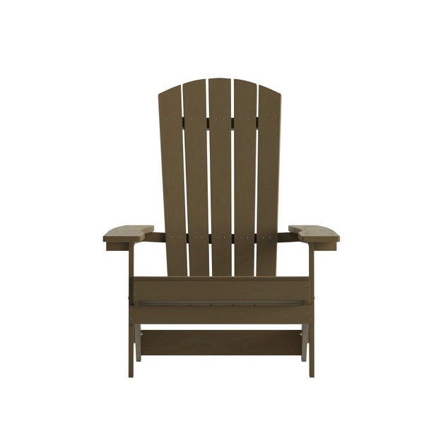 AllWeather Poly Resin Folding Adirondack Chair