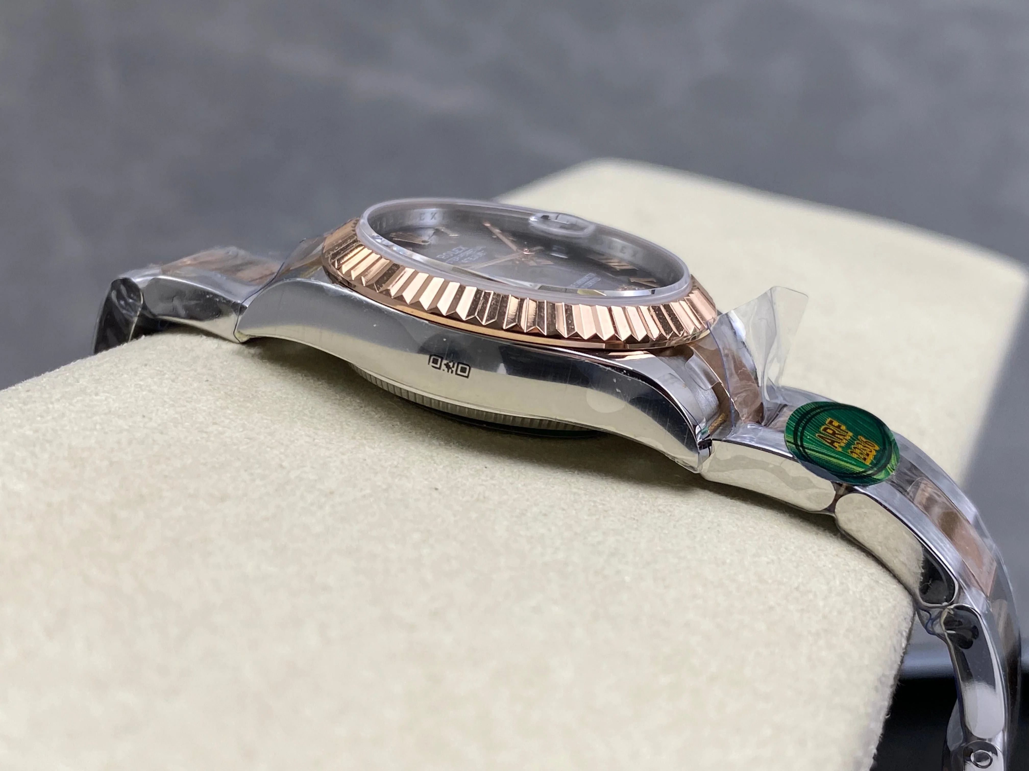 Rolex Datejust 31mm Purple Dial Steel Pink Gold Diamond