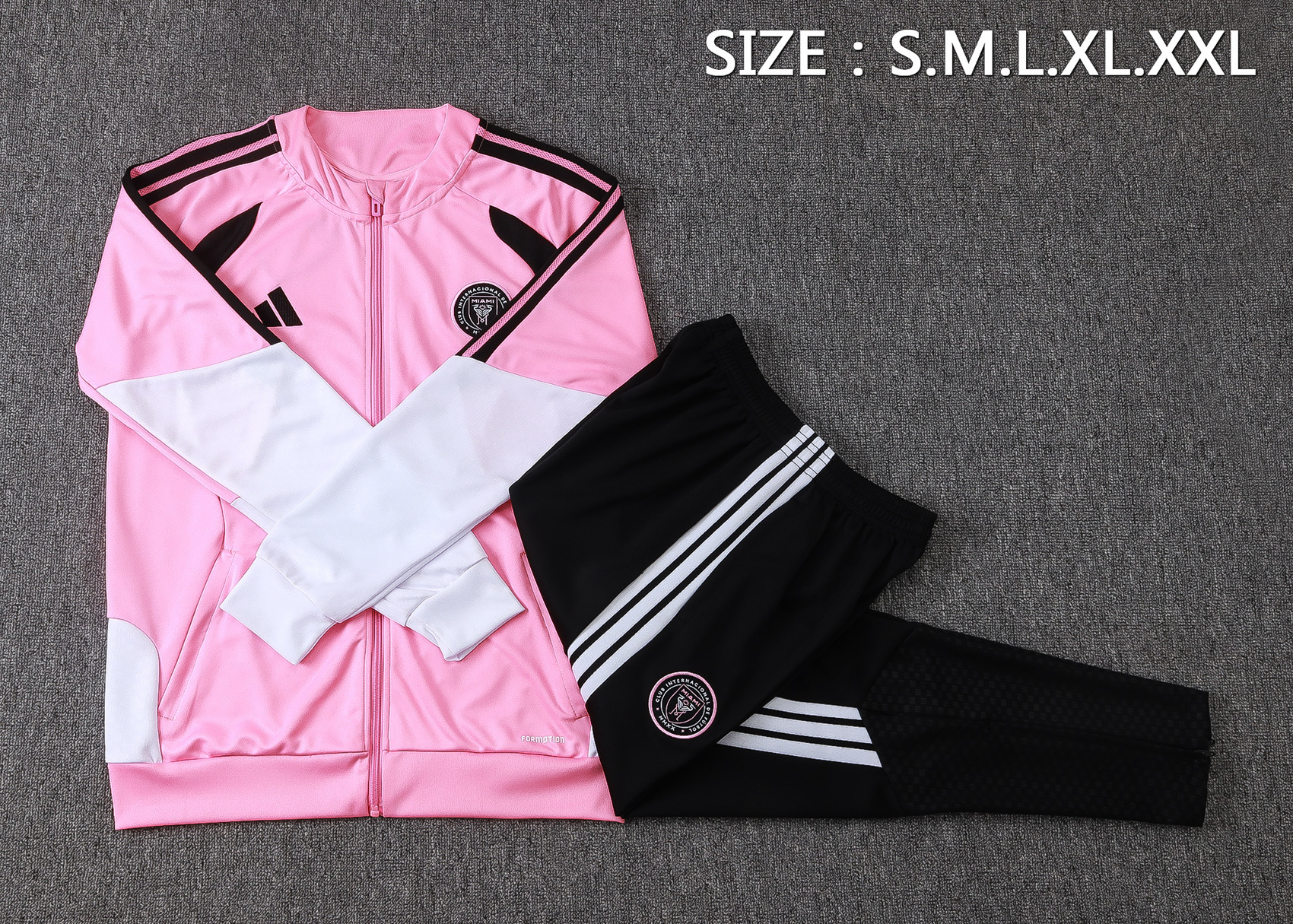 Adult/ Kids Miami 2627 Full Zippered Training Suit - Pink