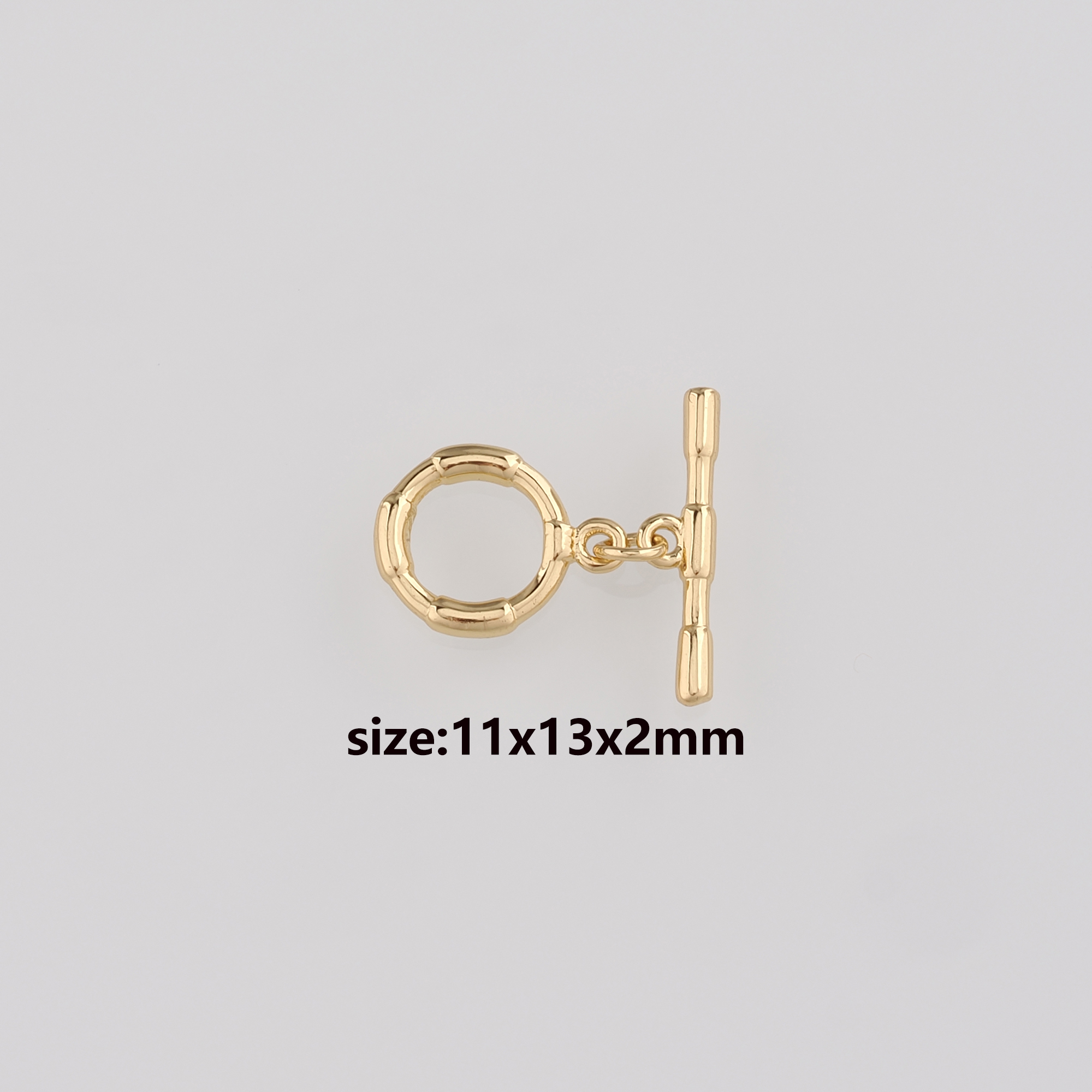 18K Gold Filled Round OT Clasp,Dainty OT Toggle Buckle Bracelet Necklace for DIY Jewelry Finding Necklace Bracelet