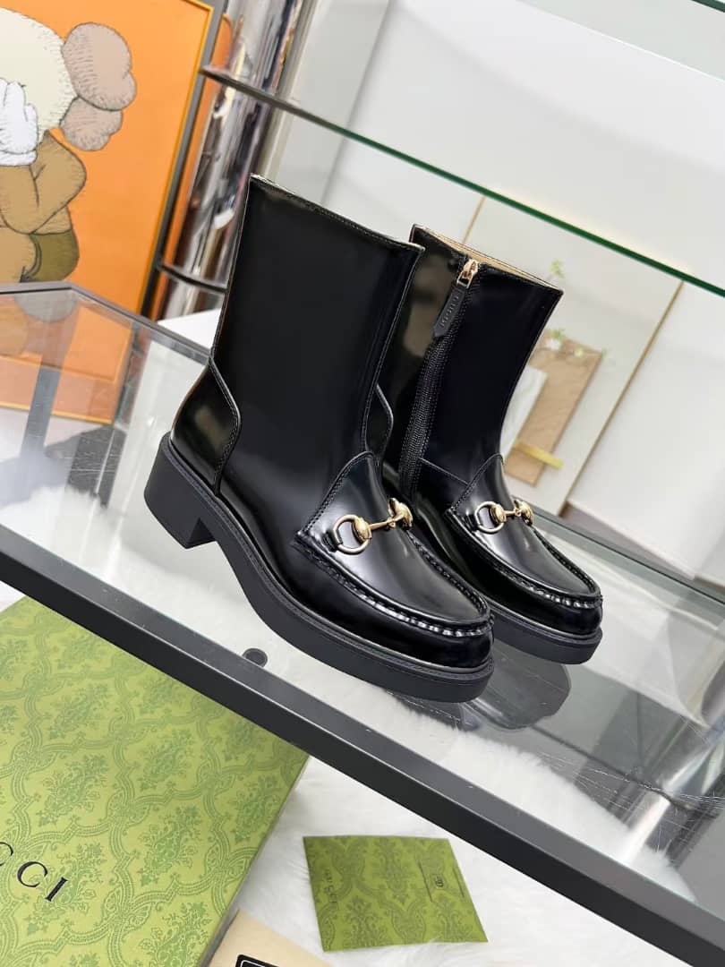 Gucci Women’S Horsebit Boot Black