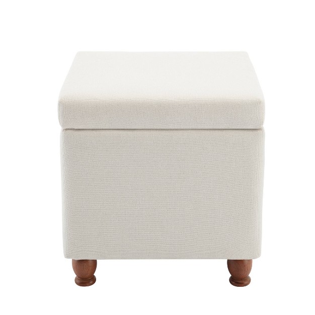 Rectangle Storage Ottoman With Hinged Lid Wovenbyrd