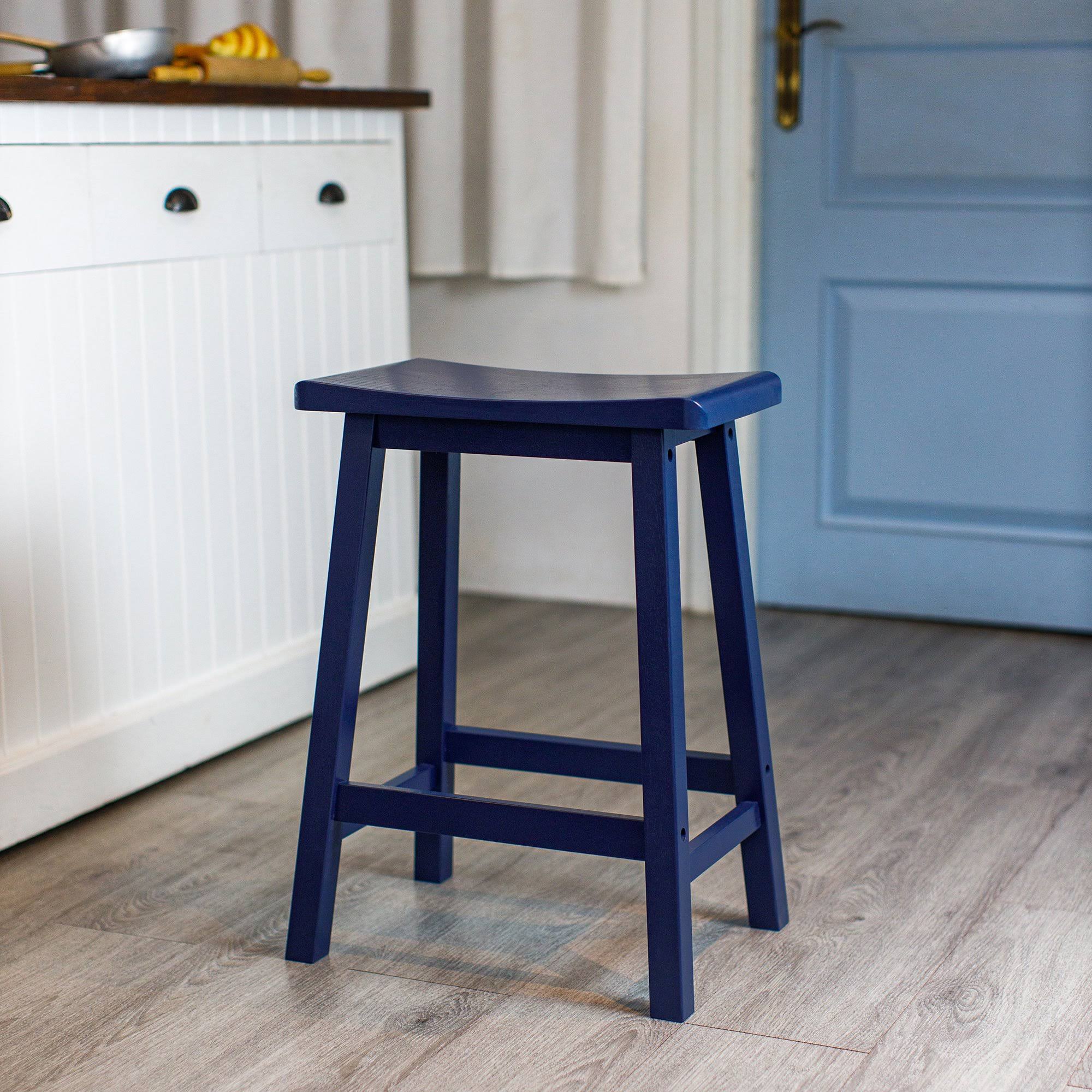 Homestead Alani 24x22 Saddle Stool - White