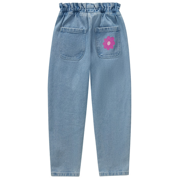 Famy Mädchen Jeans mit Paperbag-Bund