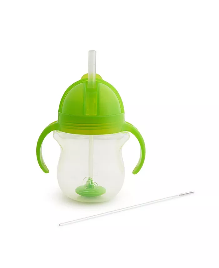Munchkin Click Lock Weighted Straw Cup, 7 Ounce, Blue Green, Pack of 2