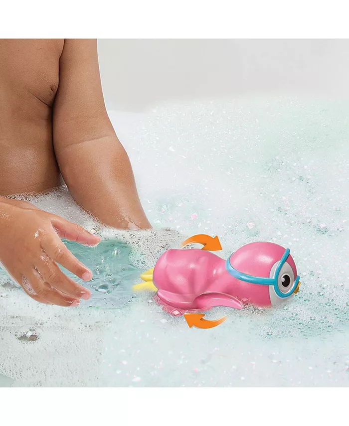 Munchkin Wind Up Swimming Penguin Baby and Toddler Bath Toy, Pink