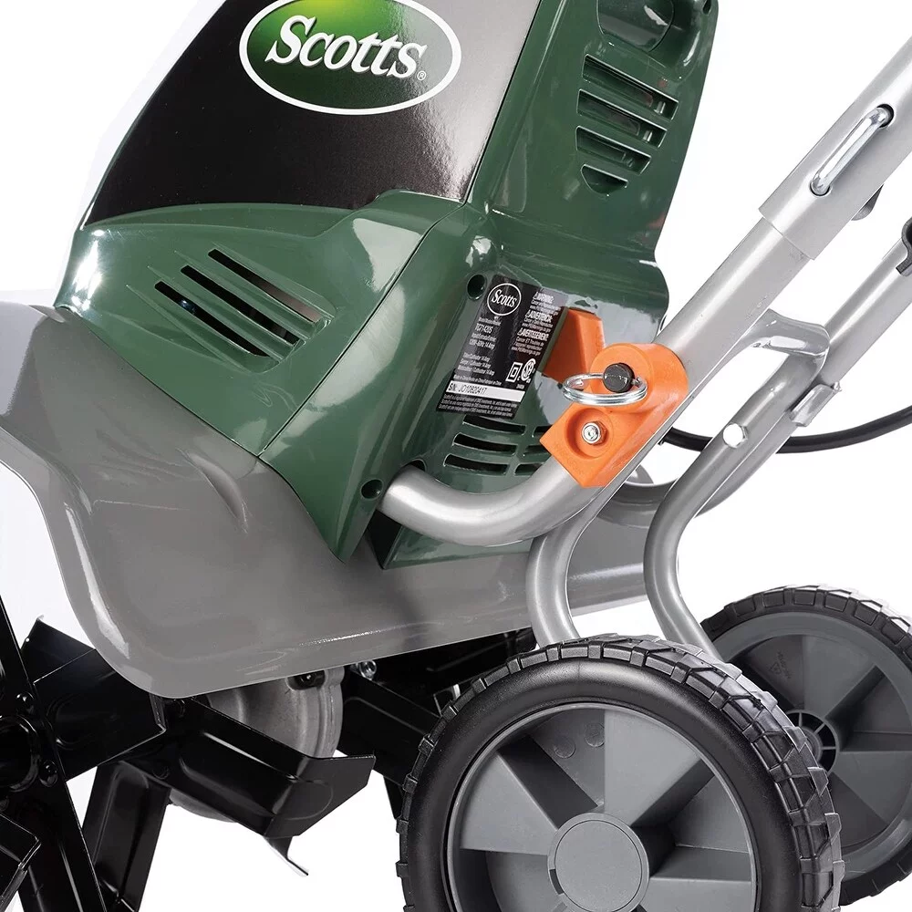 2026 Scotts Outdoor Power Tools 14 Amp 20-Inch Electric Garden Tiller Cultivator, Adjustable Tines, Green