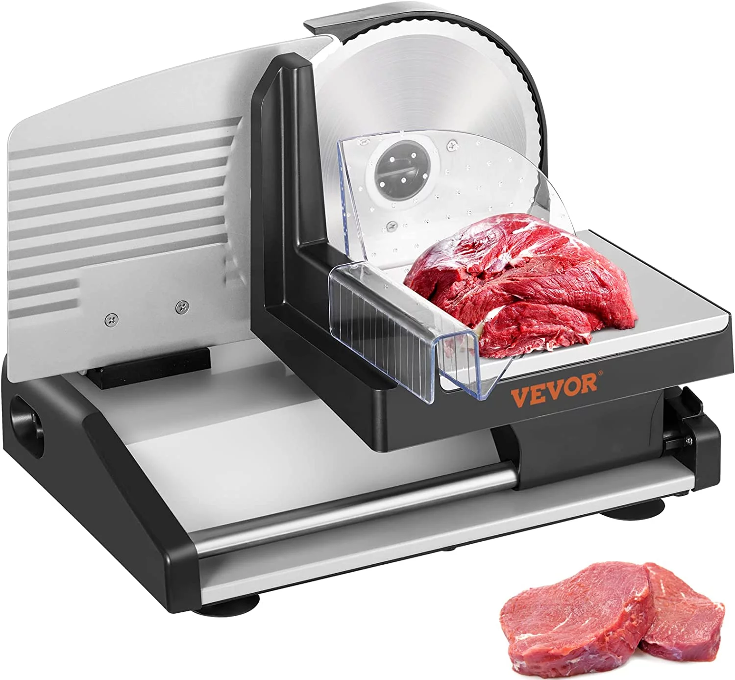 durable VEVOR Commercial Meat Slicer  10 inch Electric Food Slicer  240W Frozen Meat Deli Slicer  Premium Chromium-plated Steel Blade Semi-Auto Meat Slicer For Commercial and Home use