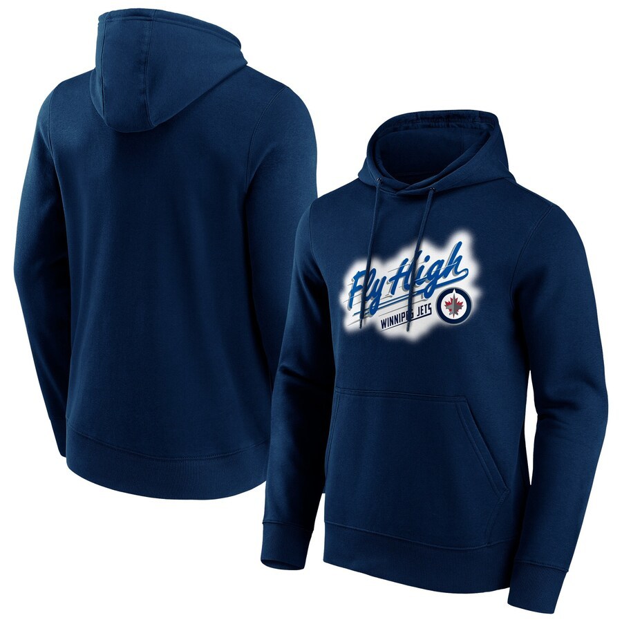 Men's Winnipeg Jets Fanatics Branded Hometown Graphic Hoodie - Navy