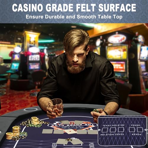 10 Player Poker Table Foldable, 84